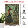 Chic Witch-Themed Metal Wall Art - 8x12" Vintage Tin Sign with Pre-Drilled Holes, Easy To Hang | Perfect for Bedrooms, Bathrooms