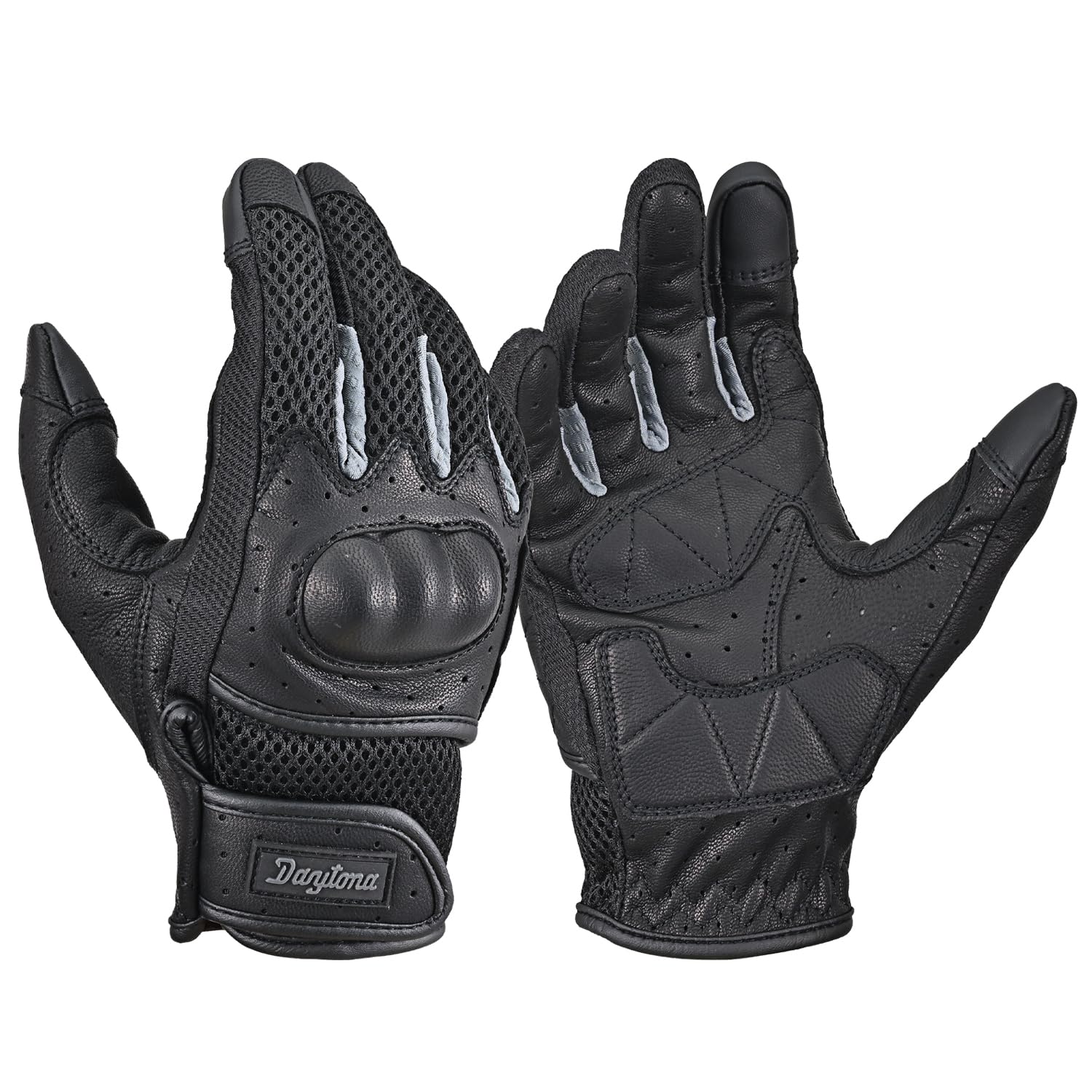 Daytona Motorcycle Hard Smartphone Full Mesh Protector Gloves Size 32417 Gloves, Summer, Mesh, Protector, Compatible, DG-002, Gray, L,
