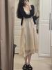 New Chinese Style Lotus Leaf Edging Dress Set With Sheeps Wool Fabric For Summer Casual Wear For Women