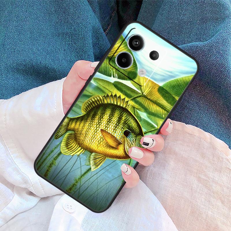 Fish Fishing Cover For Xiaomi Redmi Note 14 13 11 9 10 12 Pro 9S 10S 11S 12S Redmi 14C 10C 12C 13C Case