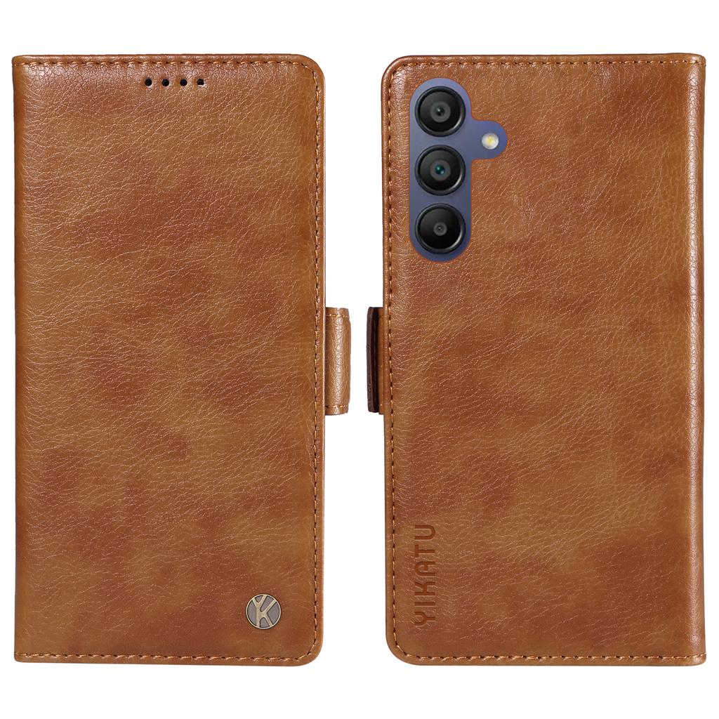 YIKATU YK-007 For Samsung Galaxy A17/A26 5G/A16 5G/A16 4G Case Side Buckle PU Leather Phone Cover Litchi Texture