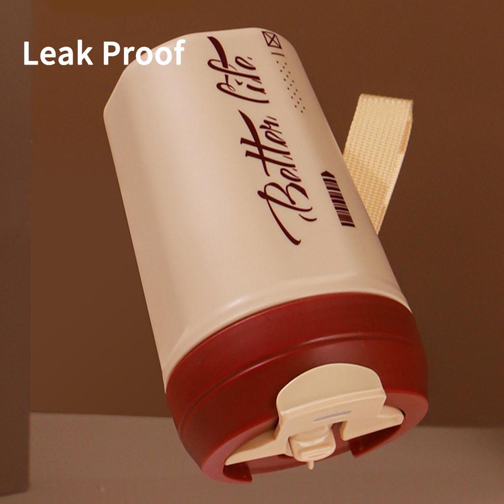 520ml Portable Thermos Cup 304 Stainless Steel Coffee Mug Large Capacity Leak-proof Double Wall Insulated Water Bottle Drinkware