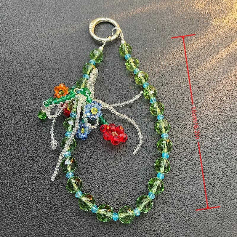 Sweet Temperament, Flower Bead, Mobile Phone Pendant, Chain, Girl's Car, , Student Ornament, Hanging Chain