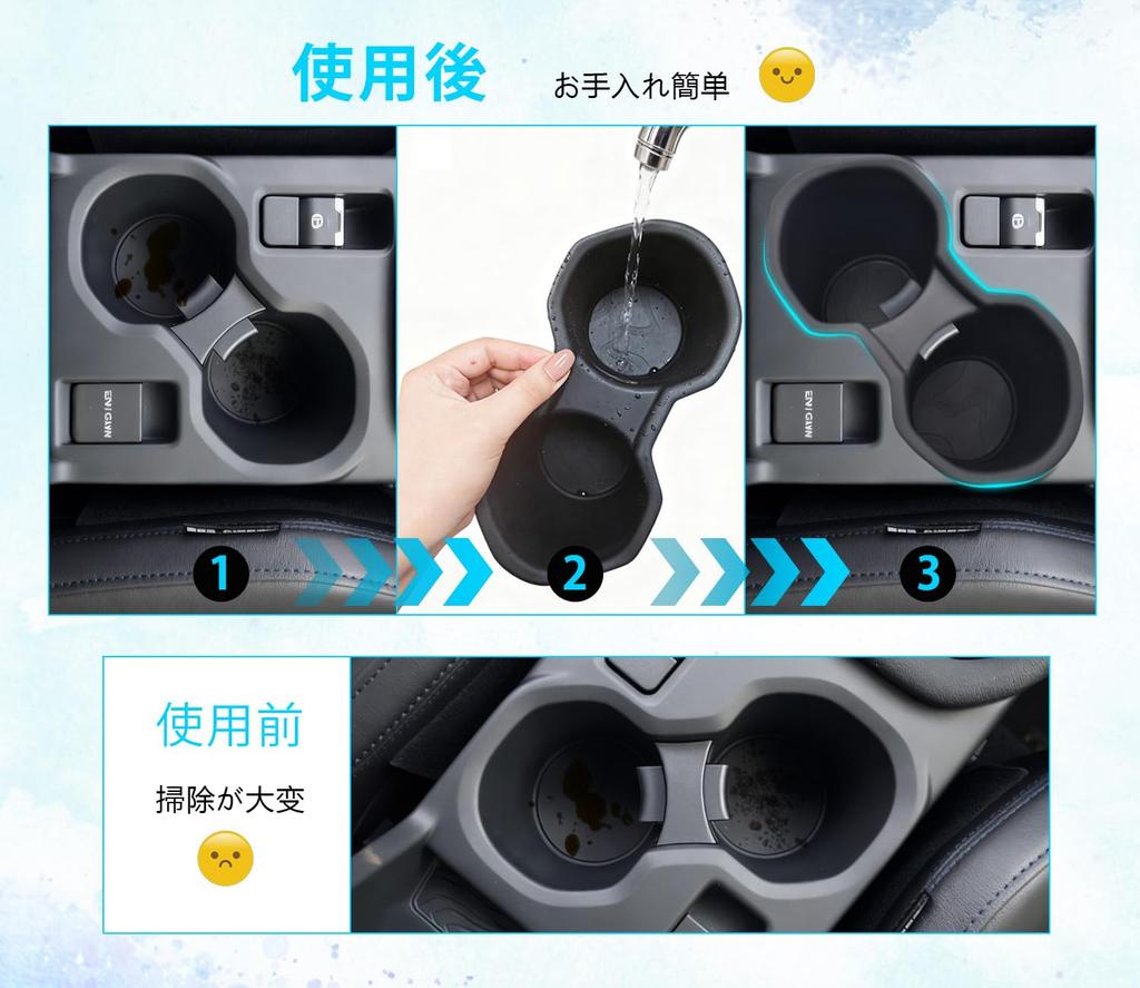 Subaru Forester SL Series and Drive Center Console Cup Holder Wireless Charging Compatible Silicone Mat Set of 2 Soft and Interior Accessories (2025