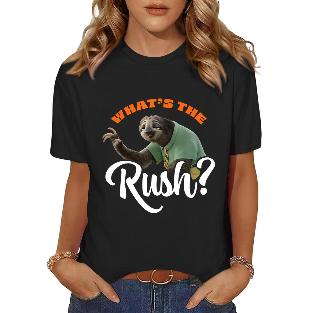 Women's Fashionable And Comfortable Plus Size Printed Casual Short-Sleeve Top