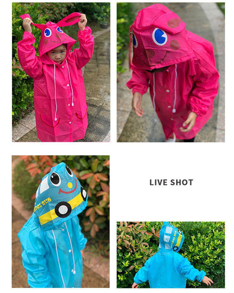 Poncho antipioggia spesso a forma di anatra dei cartoni animati per bambini e studenti dell'asilo