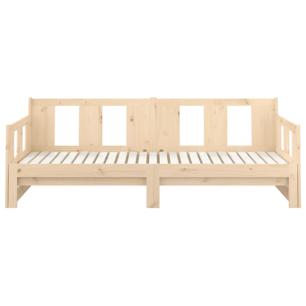 Pull Out Daybed Solid Pine Wood 2x(90x190) Cm