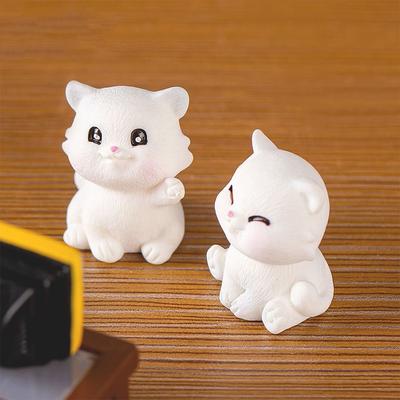 Creative Figurines Miniatures Cute Cartoon Cat Kitten Micro Landscape Ornaments For Home Decorations Room Desk Accessories Gift