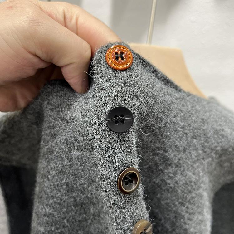 Dimanaf 2025 Høst Dame Knapper Ermeløs Vest Gensere Stil Løs Strikk Casual Genser