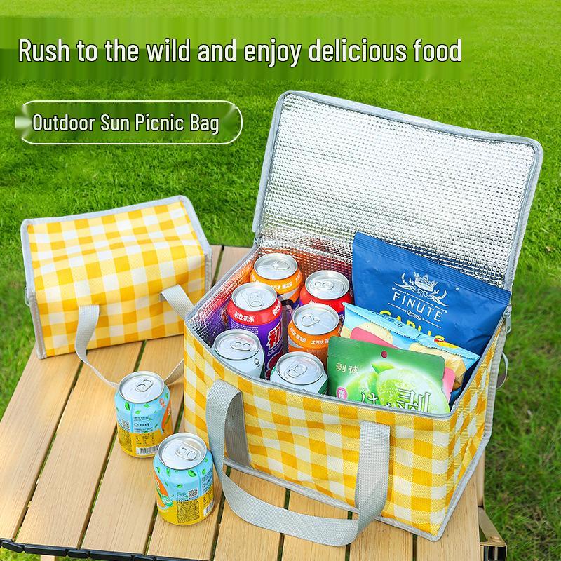 Waterproof Insulated Picnic Bag - Large Capacity Lunch Box with Cold/Fresh Keeping Features