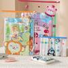 10PCS Storage Bag Transparent Zippered Storage Bag with Writing Label Area Moisture Resistant Organization Bag for Home Travel Packing