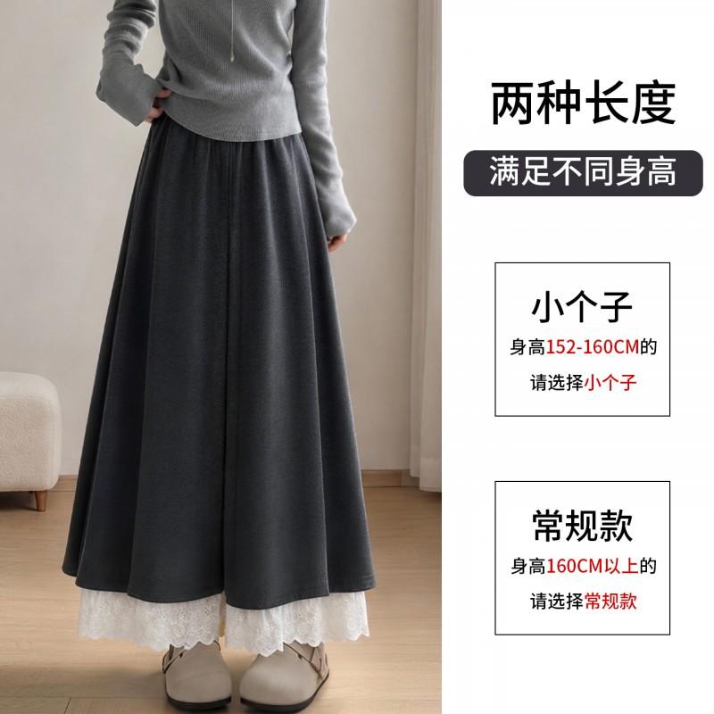 Womens High-Waisted Wide-Leg Cropped Skort Pants 2026 Loose Comfortable Casual Trousers Petite