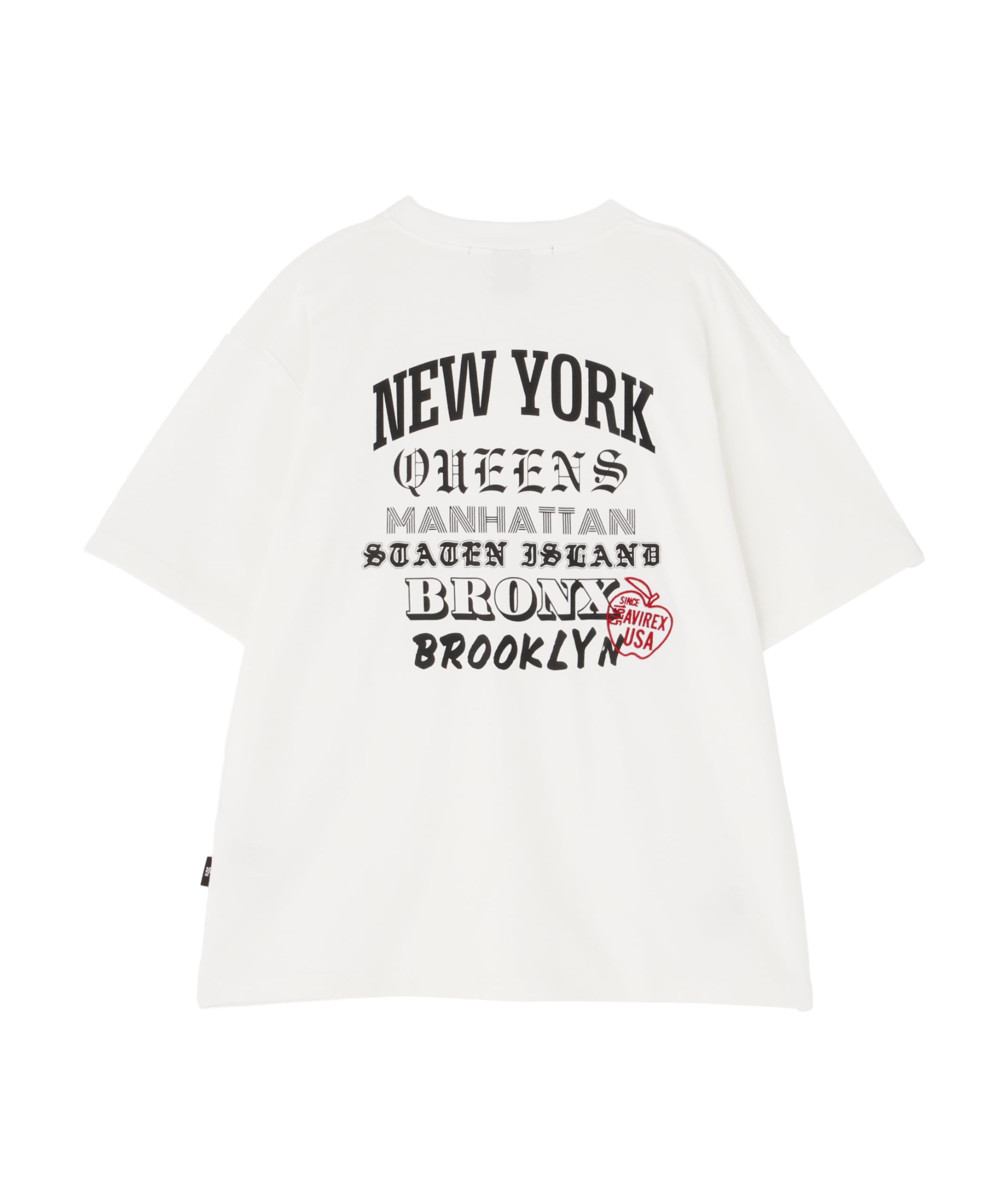 

Avirex Big Apple Short Size T-Shirt, Men s, Sleeve, L, 030, White, 783-5134033