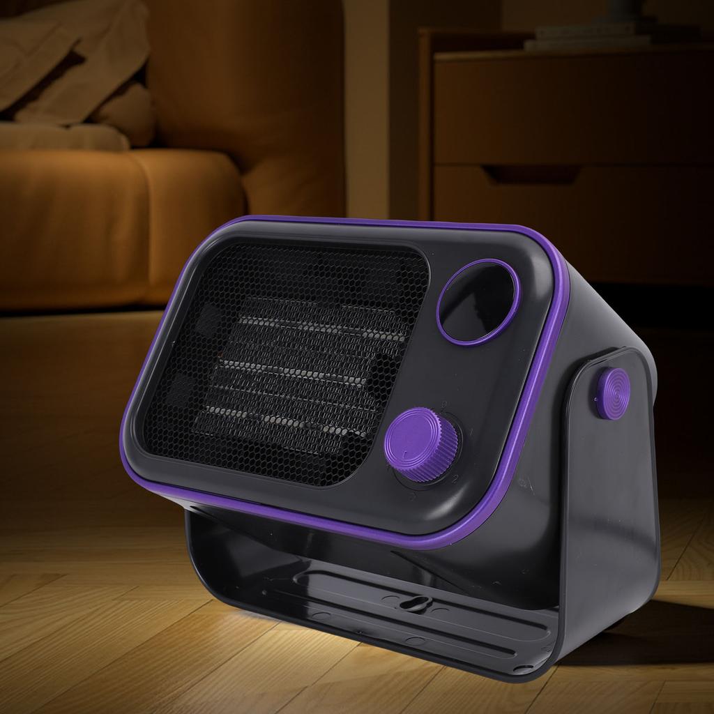 Desktop Heater Quiet Quick Heating   Ceramic Heater with 2 Speed Setting Tip Over Overheating Prevention for Indoor 1200W