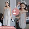 Towel Bath Hair Band Twopiece Female Cotton Absorbent Nonlinting Bath Skirt Can Wear Sexy Tube Top Bathrobe Soft Flannel Fabric