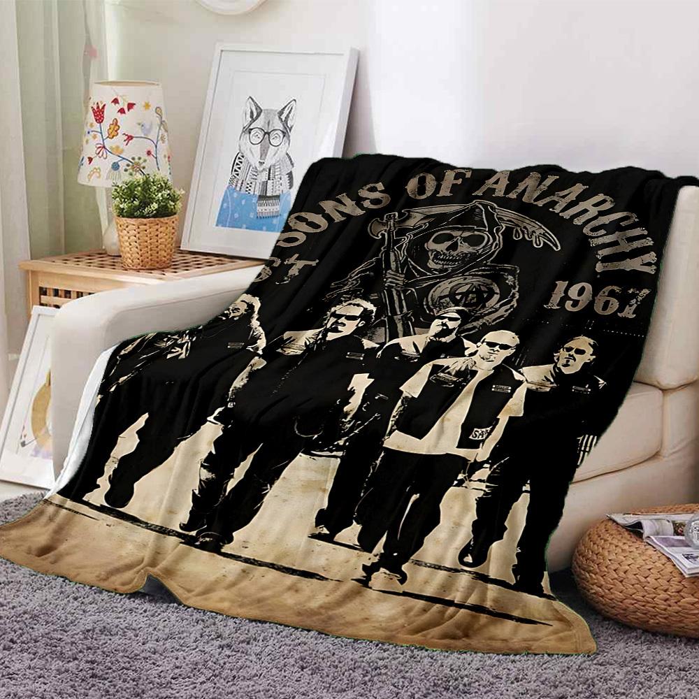 

1pc Sons of Anarchy Throw Blanket - Soft Flannel, Cozy All-Season Polyester Perfect for Home, Office, Bedroom 1064 80cmx120cm(31inx47in)