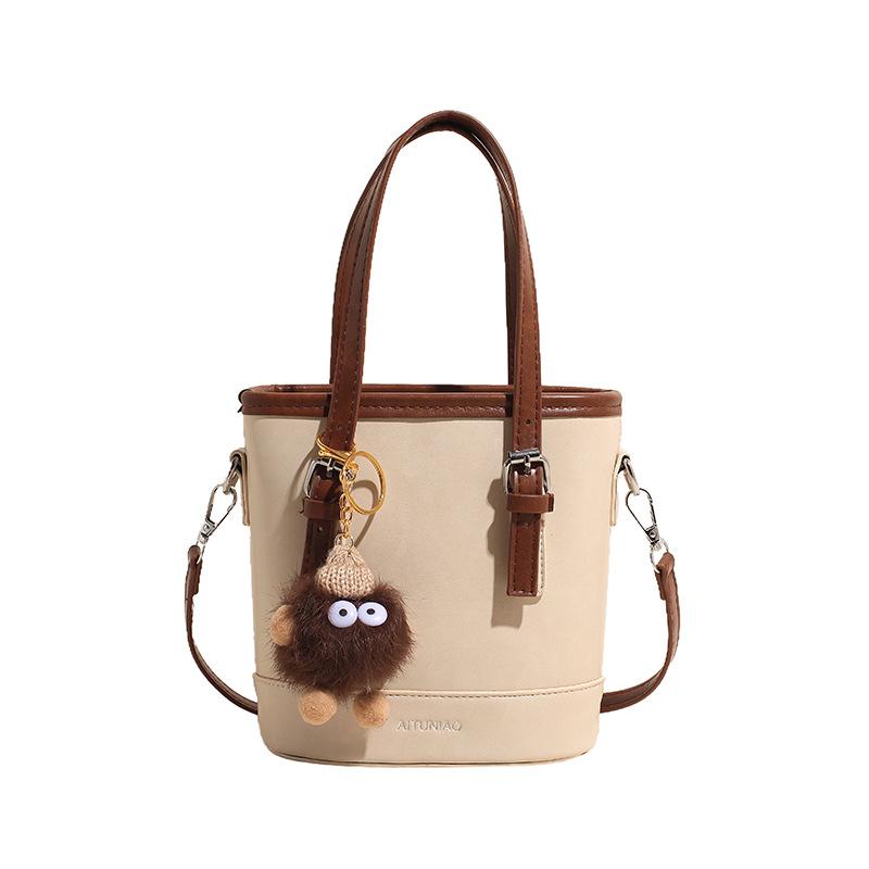 

Autumn and winter retro handbag bag women s new fashion versatile shoulder messenger bag premium bucket bag no pendant