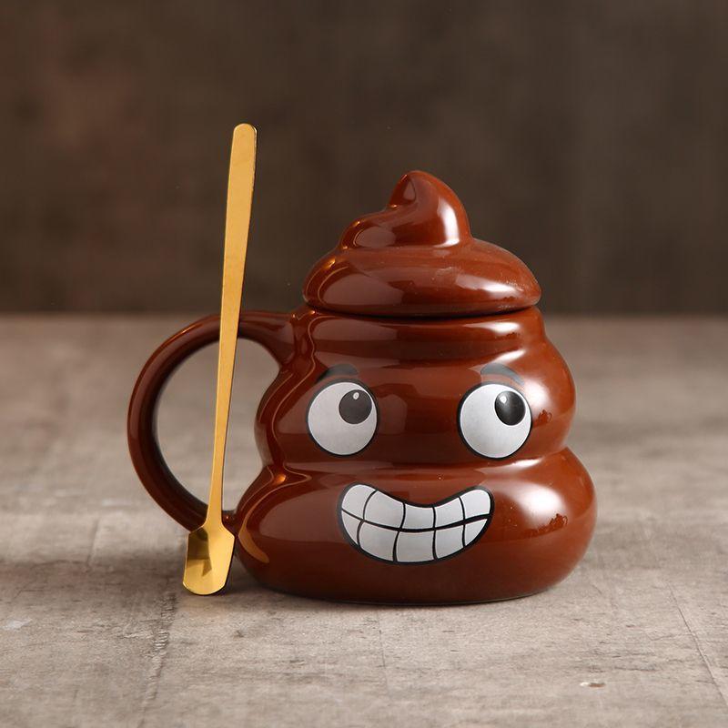 Cute Poop Mug Funny Ceramic Parody Poop Cup Personality Bizarre Poop Cup Birthday Gift