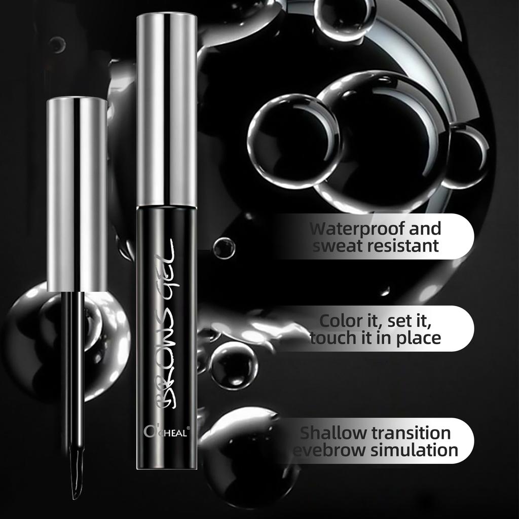 Ocheal Gel Tatuaggio Sopracciglia Facile da Staccare Tinta Gel Sopracciglia Semi-Permanente Impermeabile Lunga Durata Marrone Nero Mascara 3D Sieri
