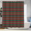 Classic Striped Shower Curtain Red, Green, Gold Black Horizontal Lines Bath Decor Waterproof Fabric Shower Curtains For Bathroom