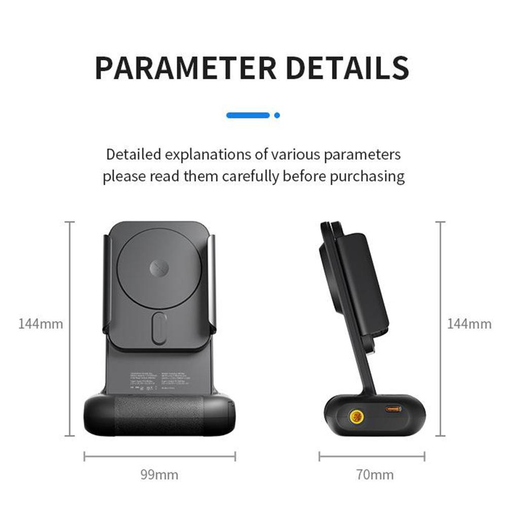 Akıllı Telefon Kamera Snap Grip 15W Kablosuz Şarj Standı Döndürülebilir Manyetik Kamera Tutacağı BT Braketi
