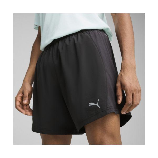 Puma Jednolity Kolor Logo Szybkoschnące Codzienne Szorty Męskie Szorty Czarne 52725501