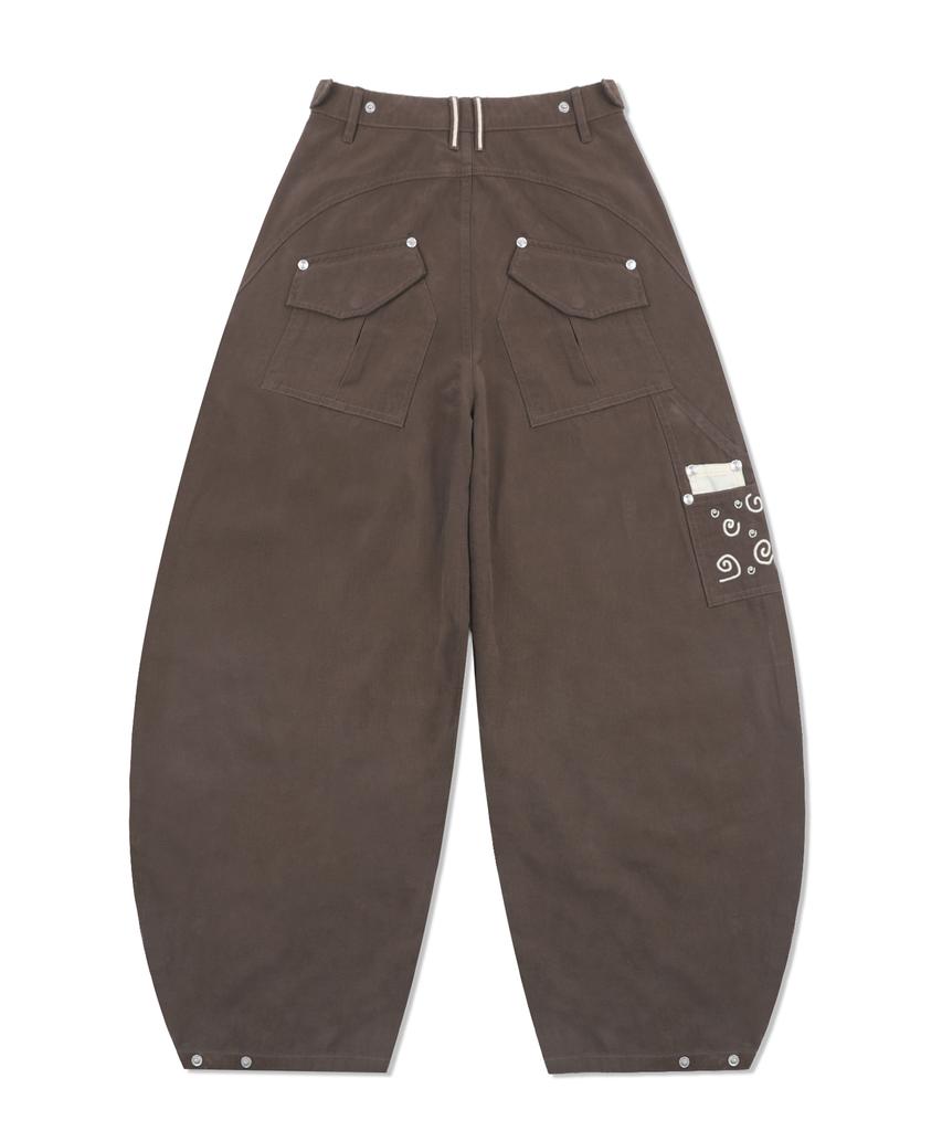 RuNaKi'Hu' Wxp082 Shiori Double Knee Balloon Pants (Brown)