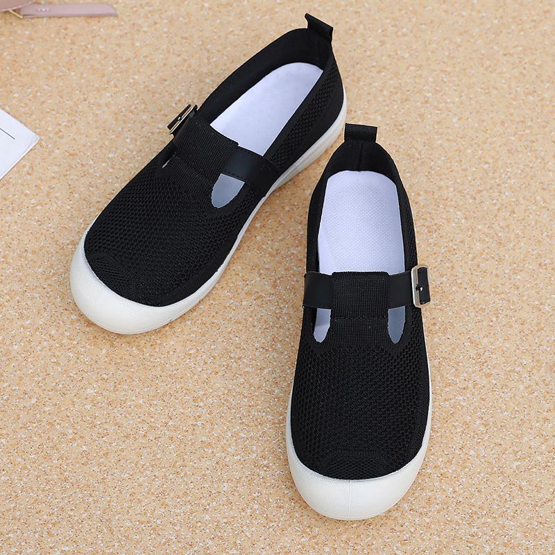 Fashion Purple Women's Casual Slip-On Mesh Shoes Beijing Old Style Cotton Shoes Comfortable Low Heel Summer Season Unisex Ankle Covering