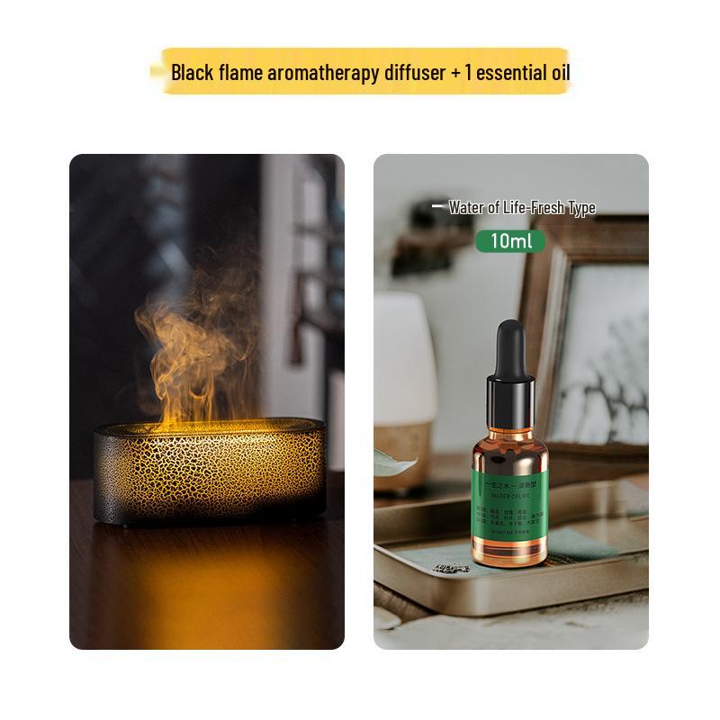 2025 Colorful Flame Aroma Diffuser USB Desktop Light & Humidifier