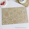 Hot Stamping Hollow-Out Rose Flower Dining Table Bowl Mat