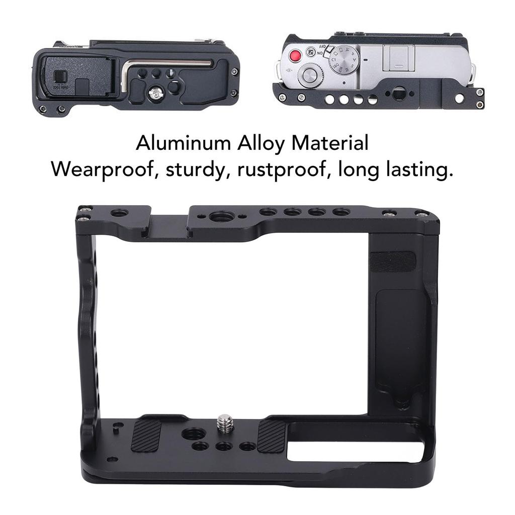 Aluminum Alloy Camera Cage for Easy Assembly and Integrated Cold Shoe Quick Release Plate for Secure Screw Screw S9, Disassembly, Mount, Arca-Style