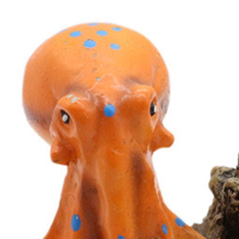 Aquarium Decor Resin Cave Octopus Fish for Tank Hideout Octopus Theme Decor Top Sale