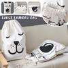 Large Cotton and Linen Laundry Bag Clothes Toys Storage Bag Printing Fabric Drawstring Duffle Bag Dirty Clothes Organizer Bags