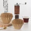 Fotan Coffee Filter 200 Sheets Wave Shape Unbleached Conical Paper Filters Breathable Durable Tear-Resistant Brown for Home Commercial Hand Drip