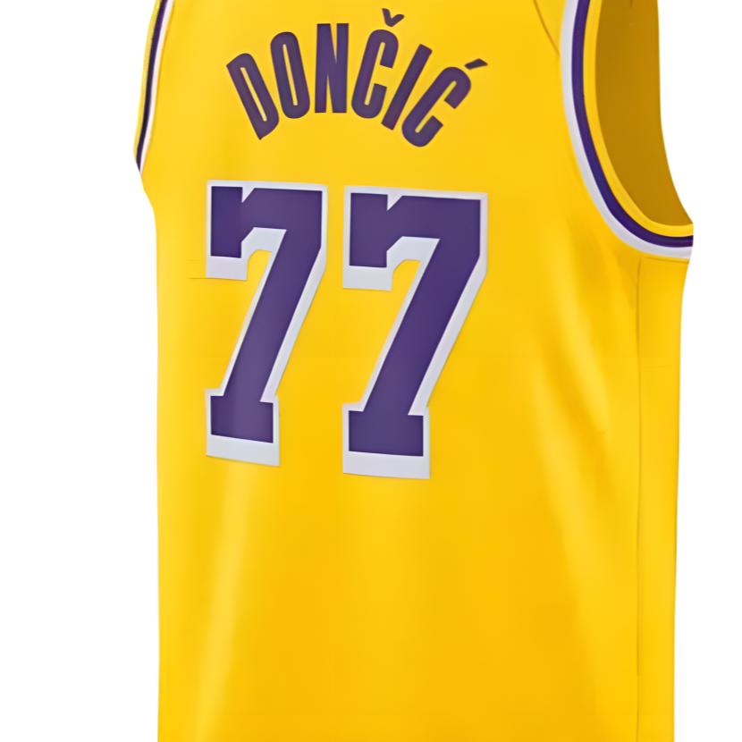 Nike Nba Doncic 77 Los Angeles Lakers Team Limited Swingman Jersey Fan Edition Basketball Vest Men Jerseys Yellow DN2140-728