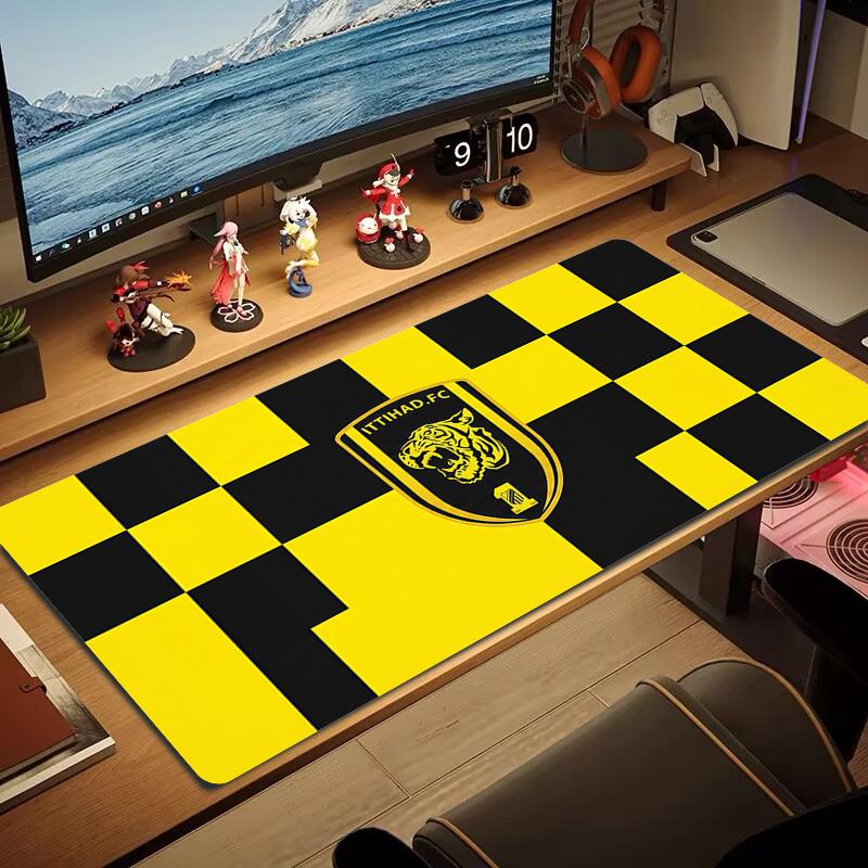 Ittihad FC Lace Solid Color Mouse Pad Large Gaming Table Cushion Non-slip Laptop Tablet Big Mousepad XXL Mat Mini PC Playmat With Lock edge