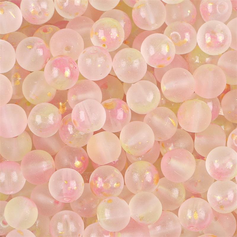 Jelly Beads Half Sugar Bubble Gold Powder Double Patchwork Glass Glass Beaded Bracelet Loose Beads DIY Handmade Materials