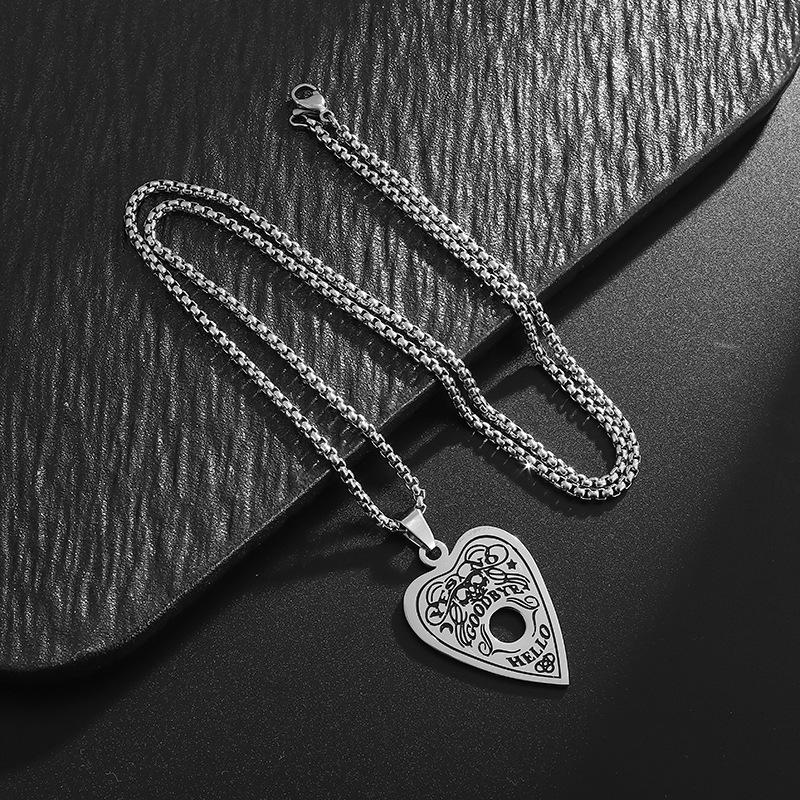Simple Personalized Hollow Heart Good Boy Stainless Steel Necklace For Men And Women