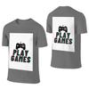 Play Games Simple Reversible Tshirt Minimalist Japanese Style Ribbed Collar Shirt