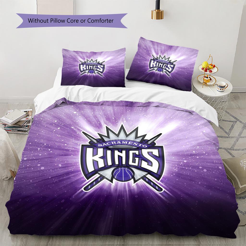 Sacramento Kings2 Pattern Bedding Quilt Set Home Decoration Gift (1 * duvet cover + 2 * pillowcase without core)