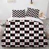 Plaid Duvet Cover Queen Bedding Set for Boys Girls Kids Women Men Modern Geometric Colourful Grid Plaid Polyester Comforter Set