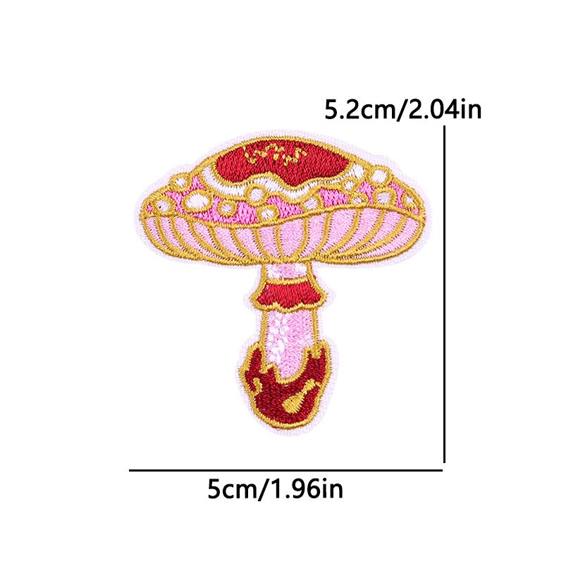 West Cowboys Iron On Patches For Clothing thermoadhesive Patches For Clothes Mushroom Embroidery Patches For Hat/Jeans DIY Badge
