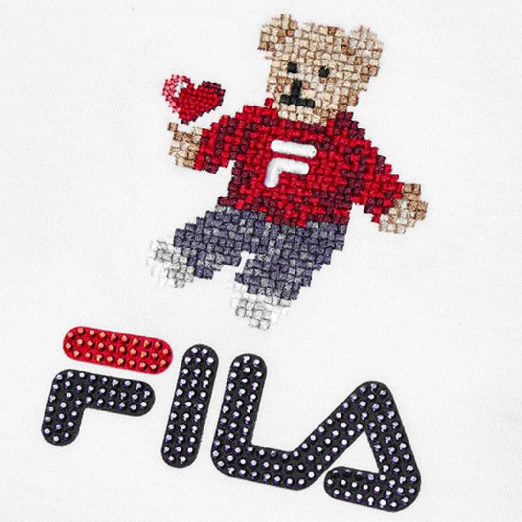 New FILA ORIGINALE T Shirt Women's Standard White F51W429152AWT