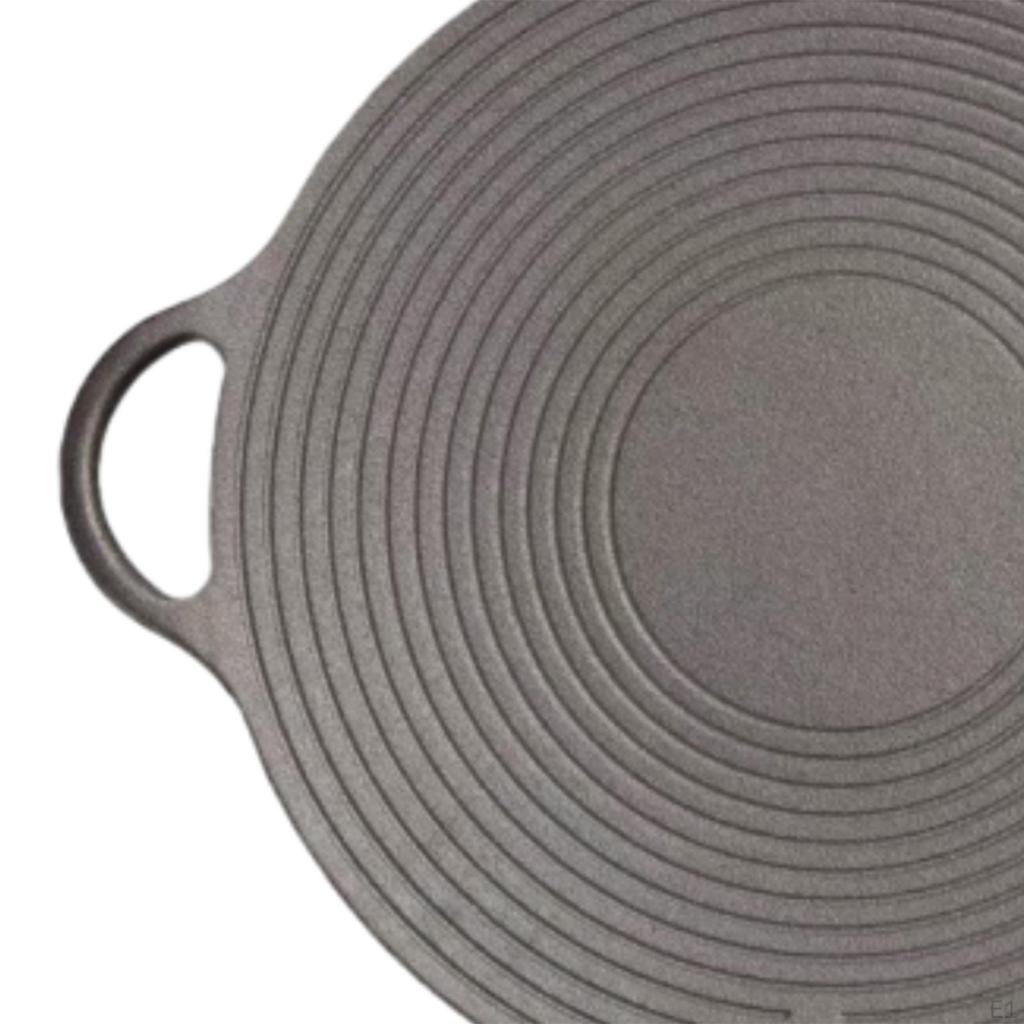 Round Grill Pan Frying Roasting Easy Clean Outdoor Barbecue Plate Nonstick Baking Tray for