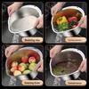 1PCS Rice Washer Strainer Bowl Stainless Steel Rinser With Side Drainers Multipurpose Strainer for Cleaning Fruits Vegetables