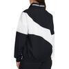 Under Armour Legacy Crinkle Jacket With Loose Lapel And Zipper Women Jacket Black White 1382762-001