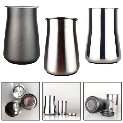 1PC Coffee Grounds Filter Coffee Sifter Receiver Used For Filtering Coffee Grounds Coffeeware Accessories 3*4.7inch Silver, Gray