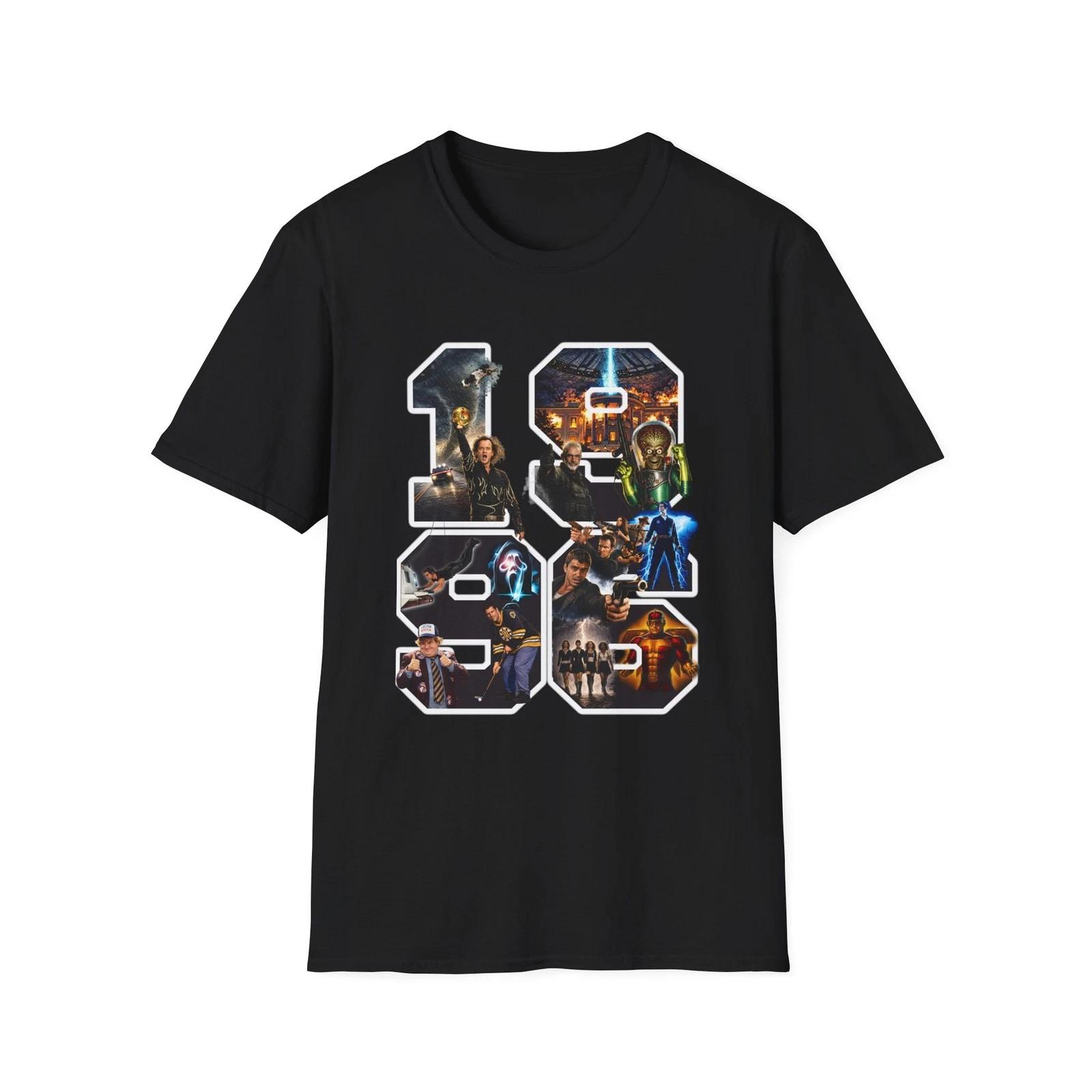 1996 Popular Movies T-Shirt | Retro Film Icons XS