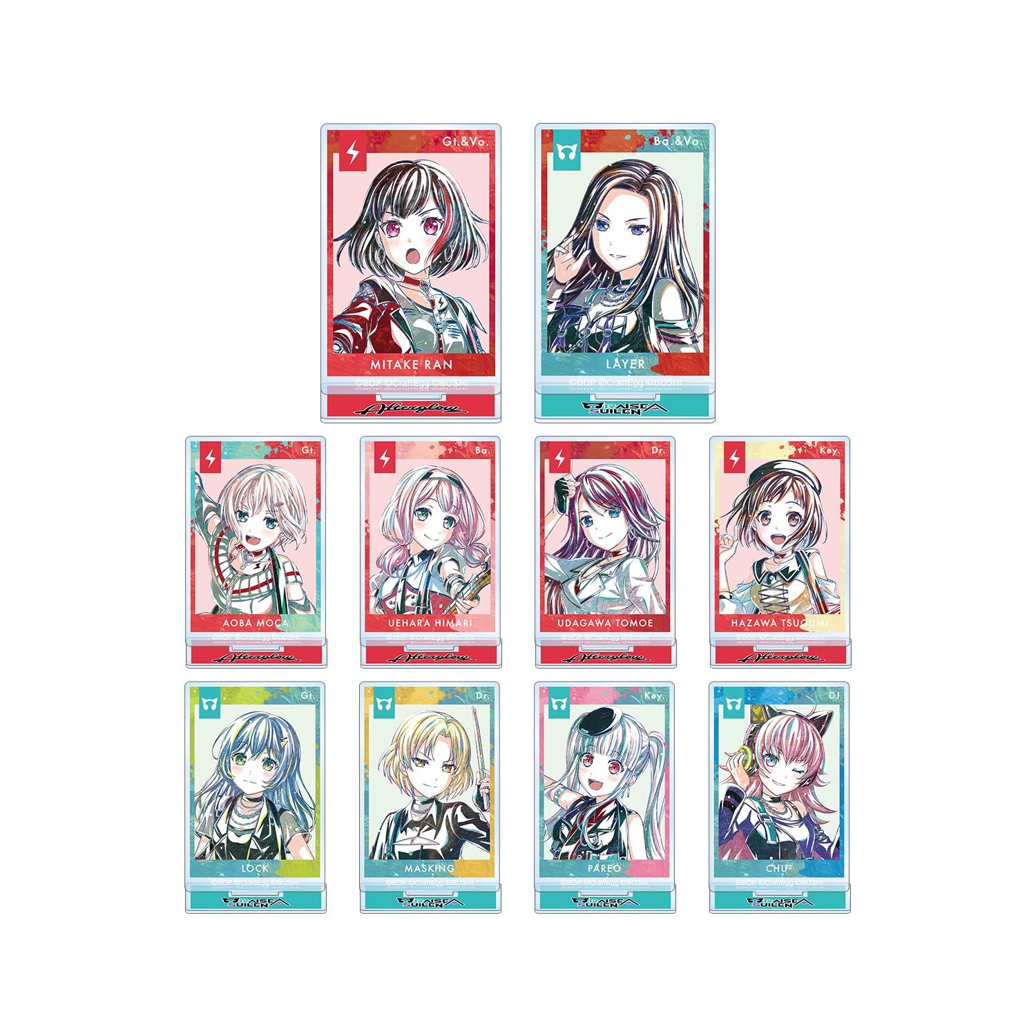 

Группа девушек BanG Dream Party Trading Ani Art Vol. 5 Акриловая подставка версия B Коробка из 10 шт.