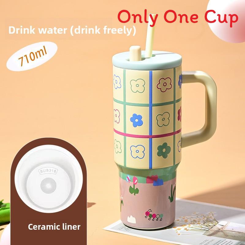 Tonton Ice Keeper Girls Large Capacity Insulated Travel Mug With Handle For Car And Outdoor Use